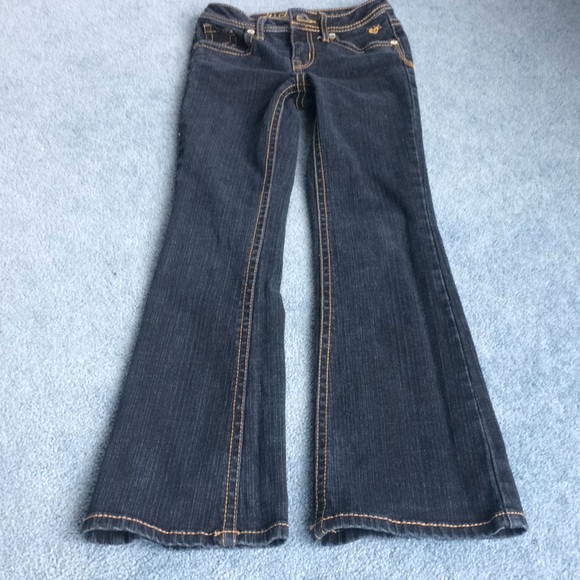 Justice Girls Jeans Darker wash denim Size 10 S - Picture 7 of 8